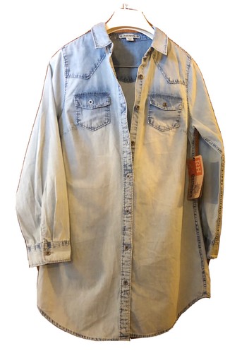 Denim Button Up Long Sleeve Shirt 