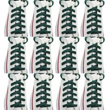 12 pairs Flat "Hunter Green" Sneaker Athletic String 27,36,45,54,63" Shoelace