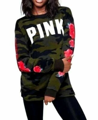 T-shirt Victoria's Secret PINK Campus - Vert Marbré Avec Poche | Taille Plus, Manches Courtes, NWT