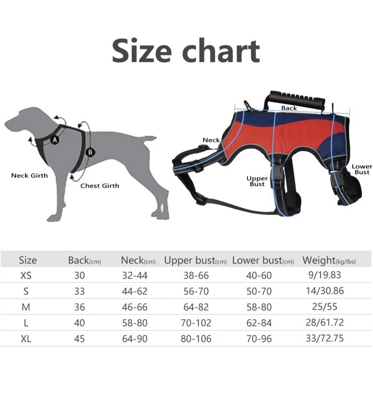 Dog Harness No Pull Adjustable ，Size:M