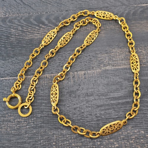 CHANEL Gold Plated CC Logos Vintage 
