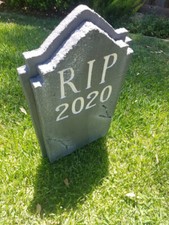 D- RIP 2020 Halloween Tombstone Gravestone Headstone Non-Illuminated.