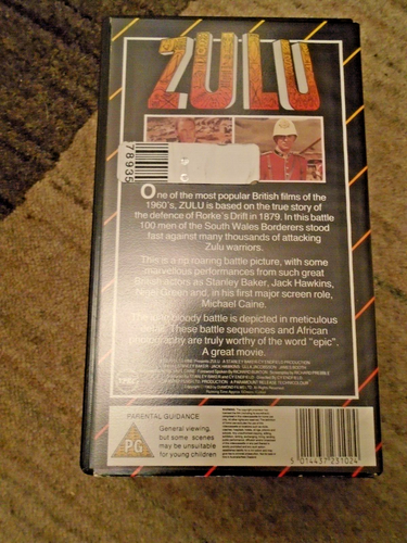ZULU (1964) - Michael Caine - VHS Tape - PAL - VGC - Picture 2 of 3