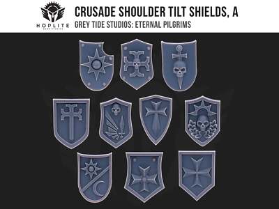 Crusade Shoulder Tilt Shields, A (x10) | Grey Tide Studios | Eternal Pilgrims |