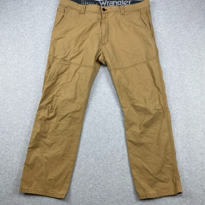 Wrangler ATG Pants Mens 40 Tan All Terrain Gear Straight Canvas Stretch  Outdoor