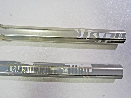 2 VINTAGE WARRIOR DIAMOND PLATINUM ALLOY MENS ATTACK LACROSSE SHAFTS 30" LONG