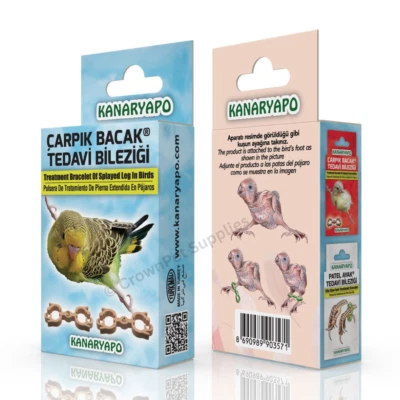 KANARYO Splayed Leg Treatment Bracelet Bird Parakeet Bands Leg Ring 4 mm 3 mm