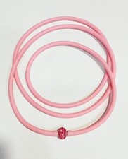 Bracciale/Collana Gommata Con Pietra in strass Rosa Che Si Apre Con Calamita