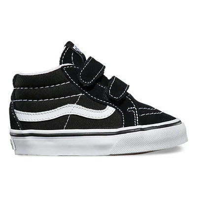 Vans SK8-Mid Reissue V Black / True White Toddlers Shoes New In Box VN-018W6BT