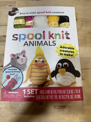SpiceBox Spool Knit Animals Set Wool Creations