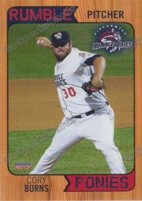 2017 Binghamton Rumble Ponies Cory Burns RC Rookie NY Mets