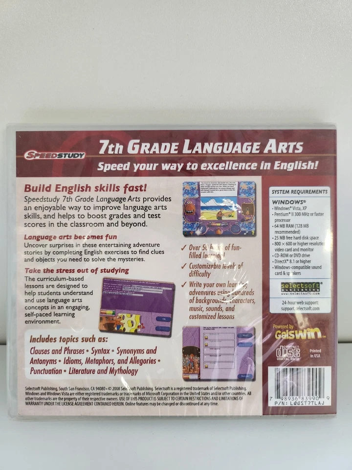 SPEEDSTUDY 7th GRADE LANGUAGE ARTS - Image 2 of 2