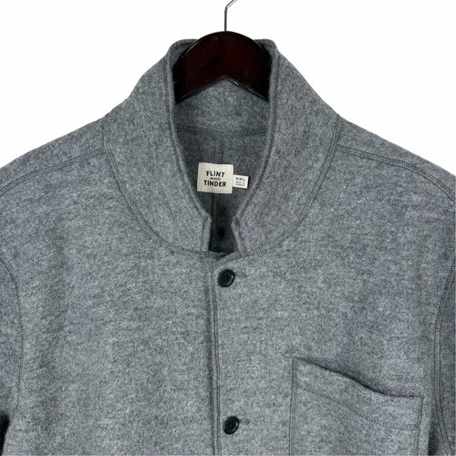 Huckberry Flint and Tinder Boiled Wool Chore Blazer XXL Unstructured Grey Jacket image 5