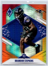 2021 Panini Phoenix Brandon Stephens Rookie Fire Burst Parallel Ravens RC #184