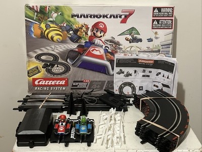CARRERA Super Mario Kart 7 Slot Car Racing System 100% Complete! W/ Mario/Yoshi