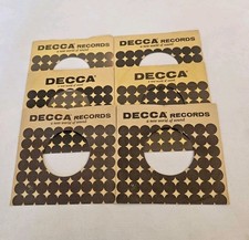 45 RPM 7" RECORD SLEEVES CO. SLEEVE 6 PACK SEE PHOTOS Decca Records SLV362
