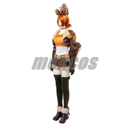 Costume bambina scoiattolo Marvel Rivals Doreen verde cosplay set completo - Foto 4 di 24