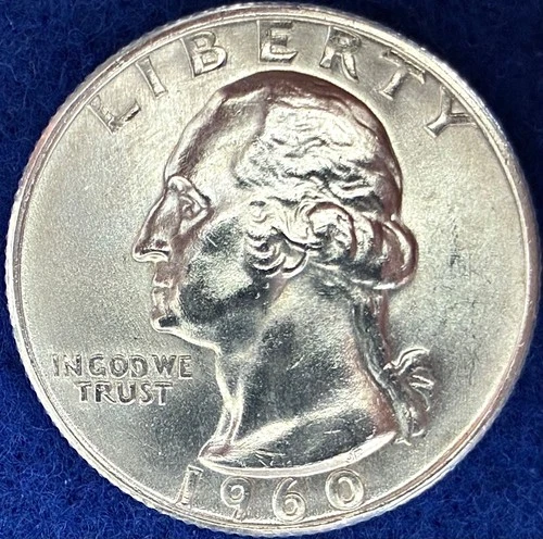 1960-D Washington Silver Quarter Nice Ch BU++