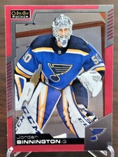2020-21 O-Pee-Chee Platinum Jordan Binnington Matte Pink #50 St Louis Blues