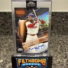 2025 Topps Chrome Black - Autographs Jimmy Rollins Orange Mini Diamond Refractor