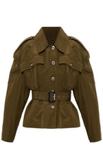 ALEXANDER MCQUEEN Green Short Trench Coat New & Authentic