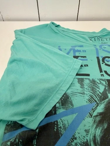 Kinetix Men's M Green V-Neck Graphic Print Short Sleeve Cotton Bamboo T-Shirt image 7