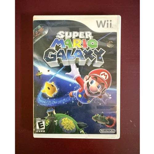 Nintendo Super Mario Galaxy Platformer Game Nintendo Wii 2007 NTSC-U/C Case Man…