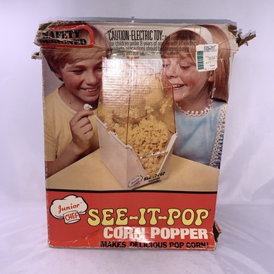Vintage Junior Chef See It Pop Corn Popper Popcorn Maker in Box Working