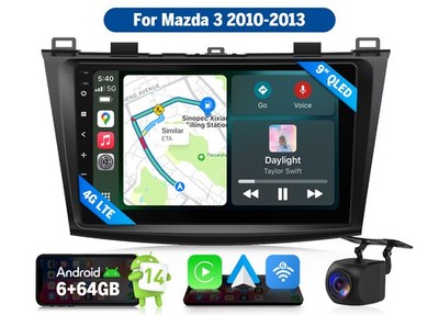 M3BLX7S Android 14 6+64G For Mazda 3 2010-2013 BL 9'' Car Radio Stereo GPS 4G DSP