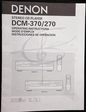 Vintage Manual Denon DCM-370/270 Operator User Guide