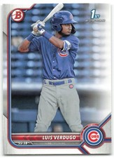2022 Bowman Prospects Luis Verdugo RC 1st Bowman Chicago Cubs #BP-147