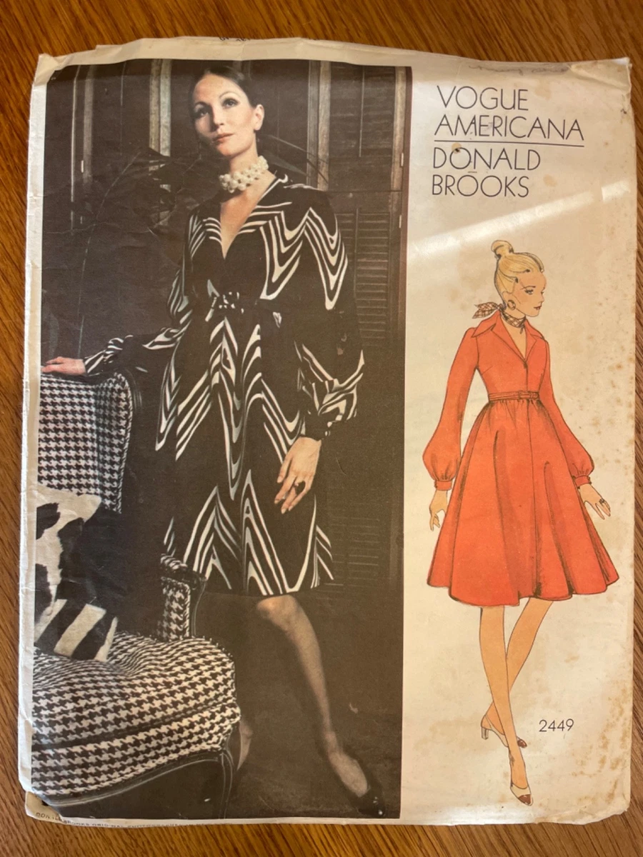 Patron De Couture Vogue 9949 - Haut Croisé Vintage 1987 - Taille 6-10 - Non Découpé