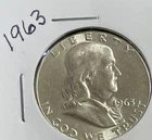 1963 50C Franklin Half Dollar. 90% Silver. #1834