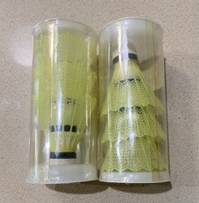 2 X 3 Packs Of Badminton Shuttlecocks New Yellow Plastic