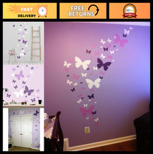 Butterfly Wall Decals for Girls - Bedroom Art Stickers, Nursery Decor, Kids Room