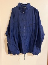 Vintage Nike Windbreaker Jacket Navy Blue Mesh Lined Full Zip XL Y2K