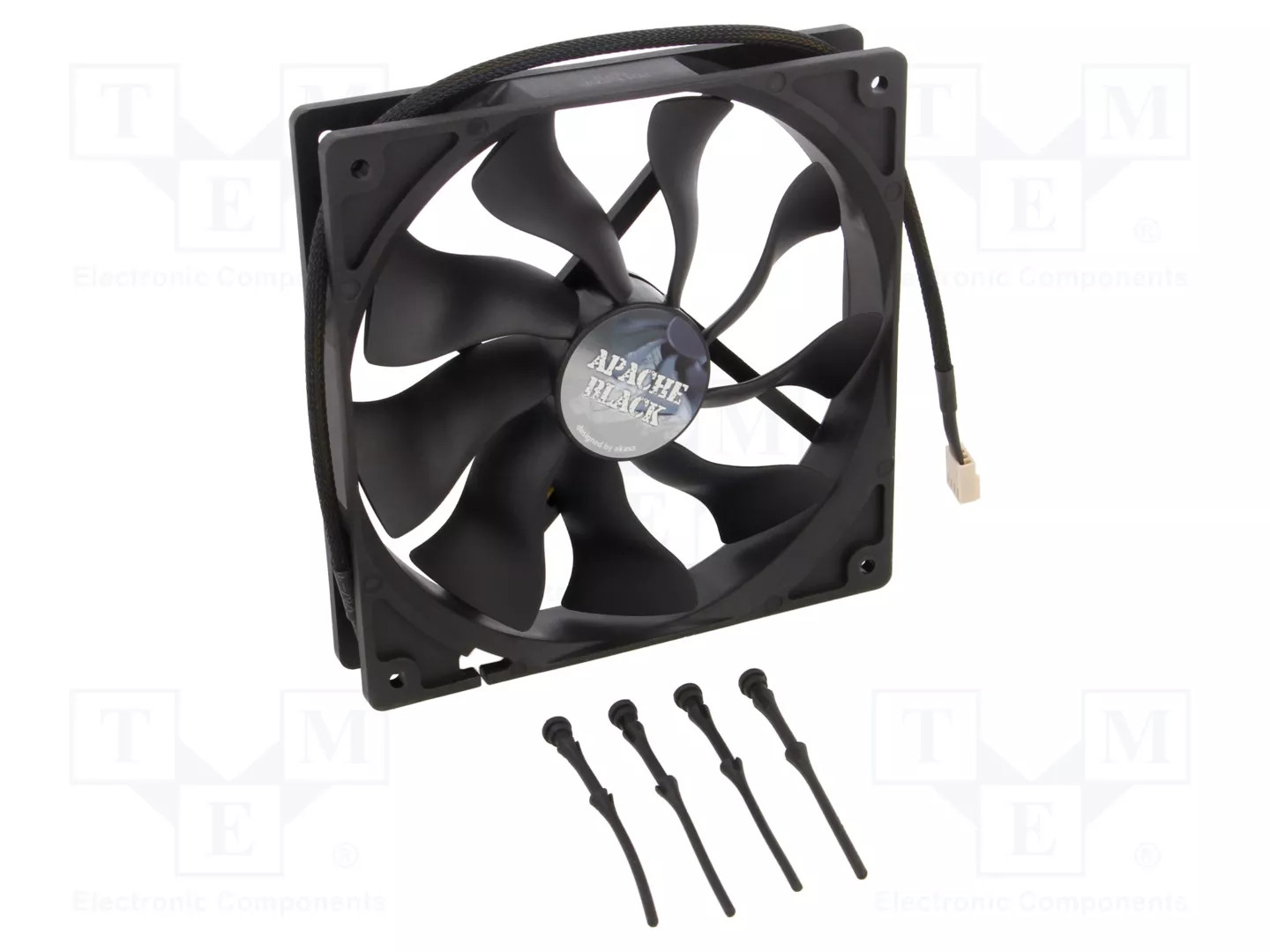 Akasa Apache PWM Lüfter (140 mm, 1x), PC Lüfter, Schwarz - Bild 2