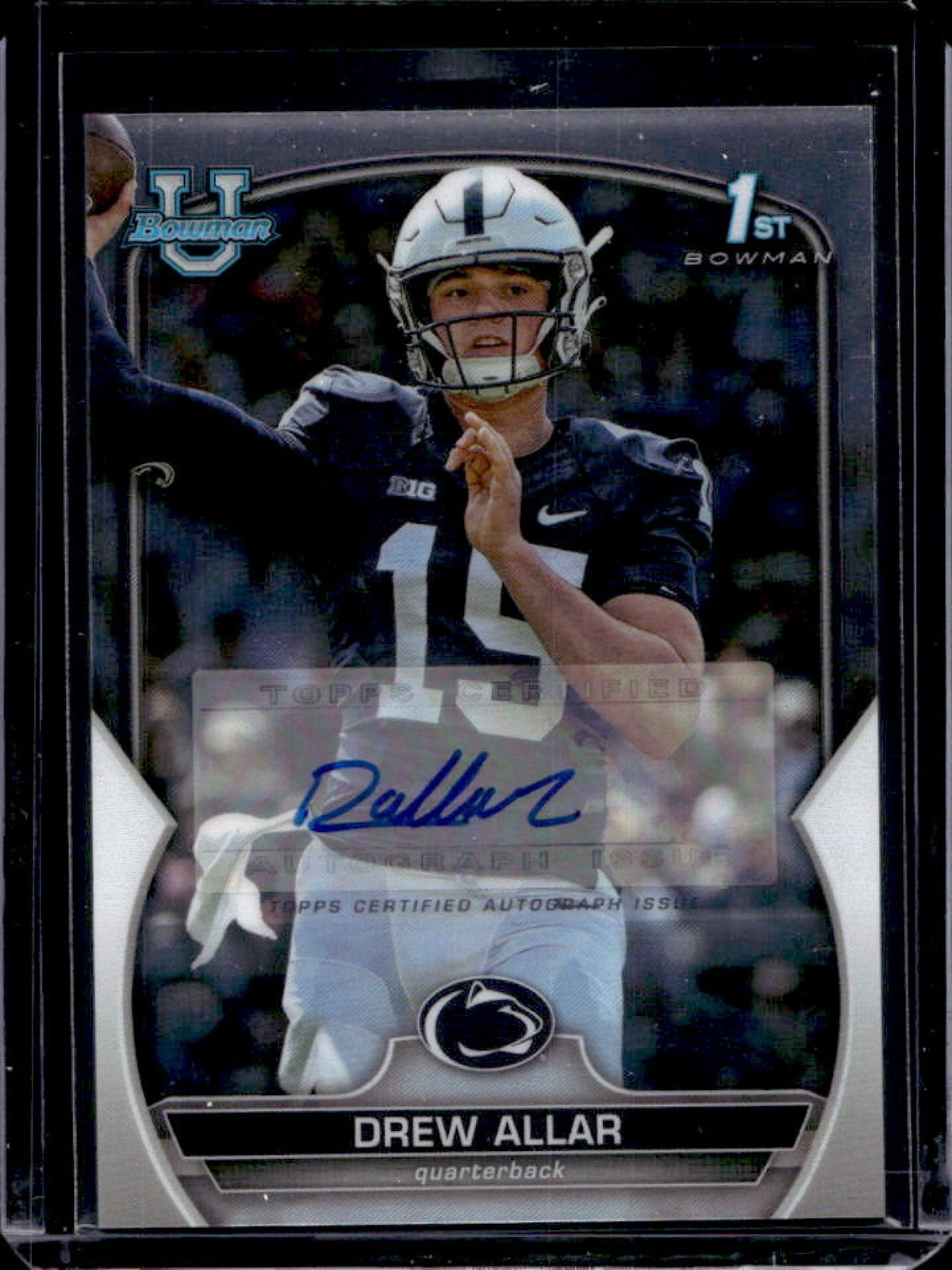 2022 Bowman Chrome U Drew Allar Prospect Auto #59 Nittany Lions