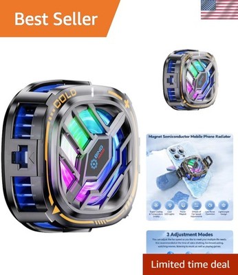 Portable Magnetic Phone Cooler with RGB Lights for Rapid Cooling & Gaming