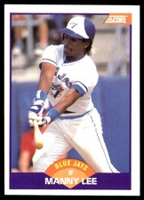 Manny Lee 1989 Score #326 Toronto Blue Jays MLB READ FREE SHIPPING AutographDen