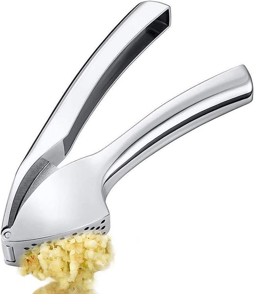 Knoblauchpresse?Edelstahl Knoblauch Presse Knoblauch Crusher Profi Garlic Press-image