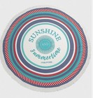 New MAURICES Store 62" Round BEACH SWIM POOL TOWEL Sunshine & Summertime — photo 1