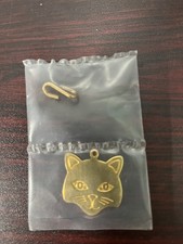 Cat Face Pet ID Tag gold