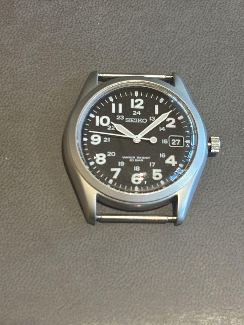 SEIKO SBCA001 7N42-8260 Military Watch with Plastic Crystal