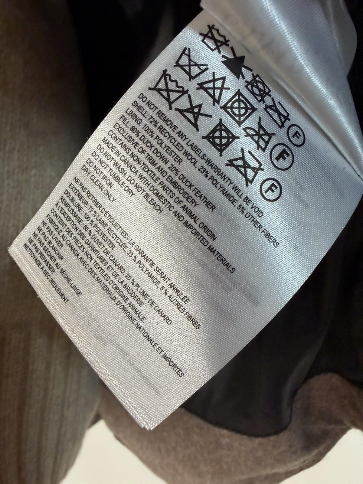 Canada Goose Garson Vest WR Quilted 100% Wool Old Money Style Made in Canada NWT thumbnail 10