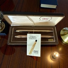 CROSS Vintage 10K Gold Filled Pen 14K Pencil Set Classic Century Luxury