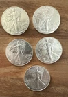 2022 1 oz American Silver Eagle Coin BU - Lot of 5