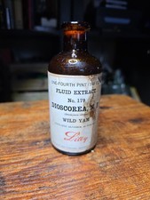 Botella de medicina vintage - Farmacia Eli Lilly Dioscorea. Boticario 10% completo.