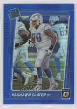 2021 Panini Donruss Optic Rated Rookie Blue Hyper Prizm Rashawn Slater #263 1b33