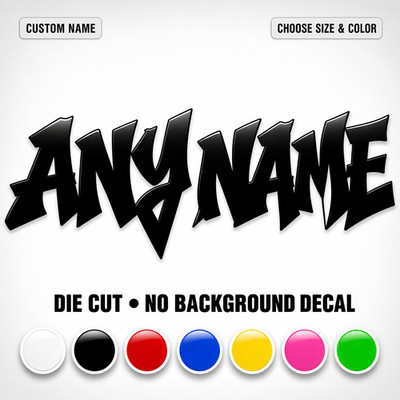 Custom Graffiti Name Decal Personalized Vinyl Die Cut Car Window Sticker